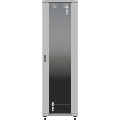 Шкаф серверный NTSS Премиум (NTSS-R22U6080GS) напольный 22U 600x800мм пер.дв.стекл металл 900кг серый 710мм 54.1кг 1102мм IP20 сталь