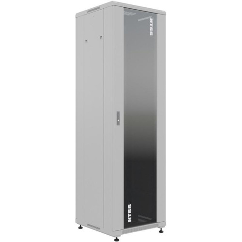 Шкаф коммутационный NTSS Премиум (NTSS-R22U6060GS) напольный 22U 600x600мм пер.дв.стекл металл 900кг серый 510мм 47.4кг 1102мм IP20 сталь