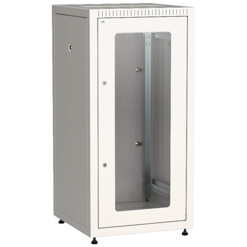 ITK LINEA E 18U 600х600мм стекл. пер. дв. задн. метал. сер.