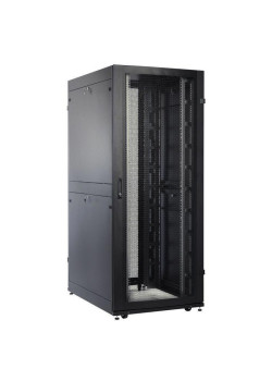 Шкаф серверный ЦМО (ШТК-СП-48.8.10-48АА-9005) напольный 48U 800x1000мм пер.дв.перфор. задн.дв.перфор.2-хст. 4 бок.пан. 1350кг черный 690мм 165кг 180град. 2215мм