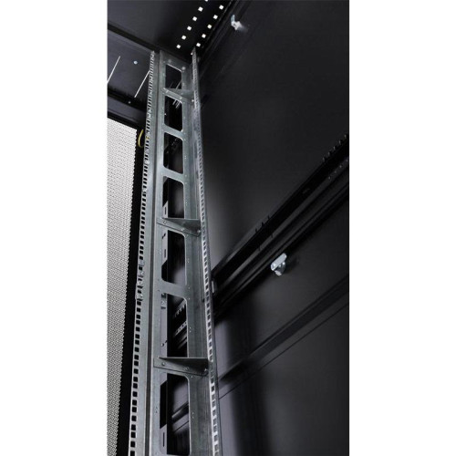 Шкаф серверный ЦМО (ШТК-СП-42.8.12-48АА-9005) напольный 42U 800x1190мм пер.дв.перфор. задн.дв.перфор.2-хст. 2 бок.пан. направл.под закл.гайки 1350кг черный 890мм 174кг 120град. 1950мм IP20 сталь