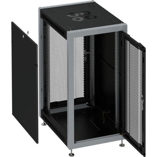 Шкаф коммутационный Sysmatrix (SL 6622.933 ) напольный 22U 600x600мм пер.дв.перфор. задн.дв.перфор. 800кг черный 450мм 51кг 180град. 1100мм IP20 металл