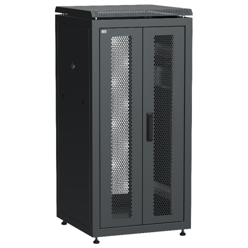 ITK LINEA N 24U 600х600мм распаш. перф. дв. задн. перф. чер.