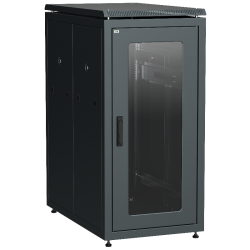 ITK LINEA N 24U 600х1000мм стек. пер. дв. чер.