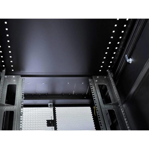 Шкаф серверный ЦМО (ШТК-СП-42.8.10-48АА-9005) напольный 42U 800x930мм пер.дв.перфор. задн.дв.перфор.2-хст. 2 бок.пан. 1350кг черный 690мм 180град. 1950мм