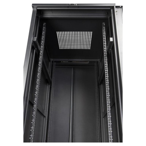 Шкаф коммутационный Lanmaster (TWT-CBB-42U-6X10-P1) напольный 42U 600x1000мм пер.дв.перфор. задн.дв.перфор.2-хст. 2 бок.пан. направл.под закл.гайки 800кг черный IP20 сталь