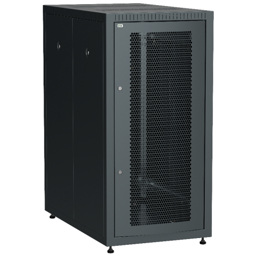 ITK LINEA E 24U 600х1000мм перф. пер. дв. задн. метал. чер.