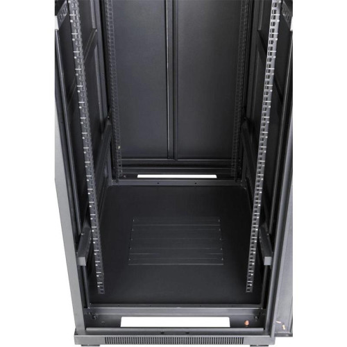 Шкаф коммутационный Lanmaster Business (TWT-CBB-18U-6X10-P1) напольный 18U 600x1000мм пер.дв.перфор. задн.дв.перфор.2-хст. 2 бок.пан. 800кг черный 926мм IP20