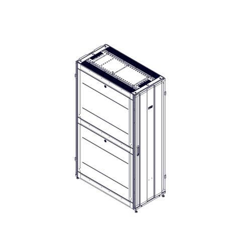 Systeme Electric mounting cabinet, Uniprom series, 42U-600/1200, 4pcs side panels, black