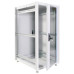 Шкаф серверный ЦМО (ШТК-Э-24.6.10-13АА) напольный 24U 600x1000мм пер.дв.стекл металл 2 бок.пан. направл.под закл.гайки 540кг серый 915мм 66кг 180град. 1187мм IP20 сталь