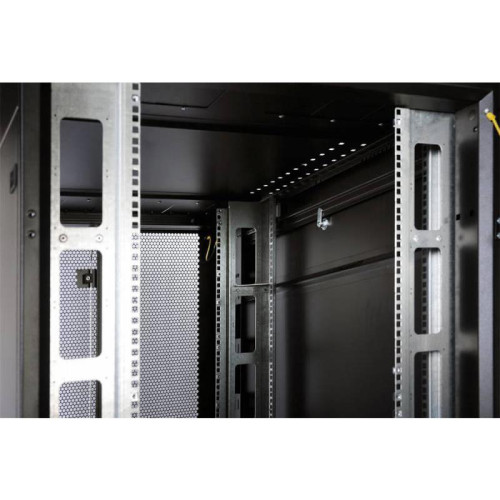 Шкаф серверный ЦМО (ШТК-СП-42.8.10-48АА-9005) напольный 42U 800x930мм пер.дв.перфор. задн.дв.перфор.2-хст. 2 бок.пан. 1350кг черный 690мм 180град. 1950мм