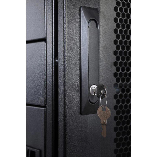 Шкаф серверный ЦМО (ШТК-СП-42.8.12-48АА-9005) напольный 42U 800x1190мм пер.дв.перфор. задн.дв.перфор.2-хст. 2 бок.пан. направл.под закл.гайки 1350кг черный 890мм 174кг 120град. 1950мм IP20 сталь