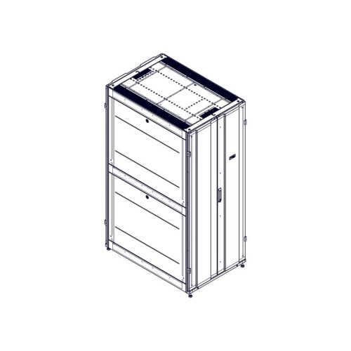 Шкаф Systeme Electric, серия Uniprom, 42U-800/1200, боковые панели 4шт, черный
