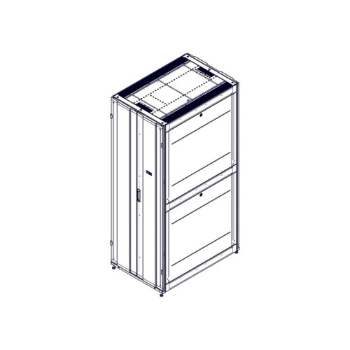 Шкаф Systeme Electric, серия Uniprom, 48U-800/1200, боковые панели 4шт, черный