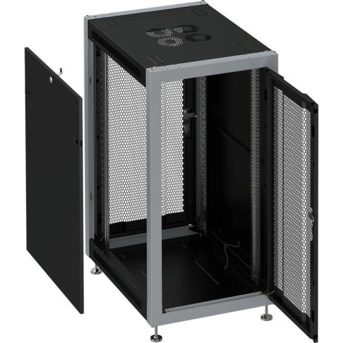 Шкаф коммутационный Sysmatrix (SL 6622.933 ) напольный 22U 600x600мм пер.дв.перфор. задн.дв.перфор. 800кг черный 450мм 51кг 180град. 1100мм IP20 металл