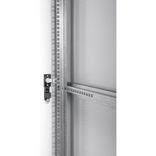 Шкаф серверный ЦМО (ШТК-Э-24.6.10-13АА) напольный 24U 600x1000мм пер.дв.стекл металл 2 бок.пан. направл.под закл.гайки 540кг серый 915мм 66кг 180град. 1187мм IP20 сталь