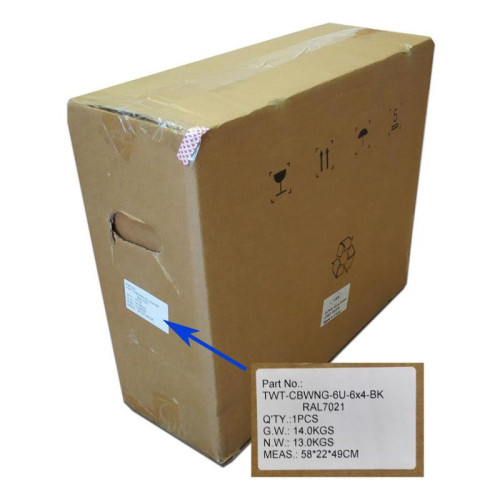 Шкаф коммутационный Lanmaster Next (TWT-CBWNG-15U-6X6-BK) настенный 15U 550x600мм пер.дв.стекл 60кг черный 22кг 823мм