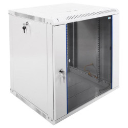 Шкаф коммутационный ЦМО ШРН-ЭКОНОМ (ШРН-Э-12.500) настенный 12U 600x520мм пер.дв.стекл 75кг серый 470мм 20.2кг 180град. 608мм