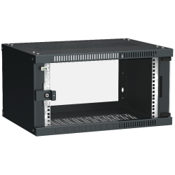 ITK Шкаф LINEA WE 6U 600x450мм дверь стекло черный