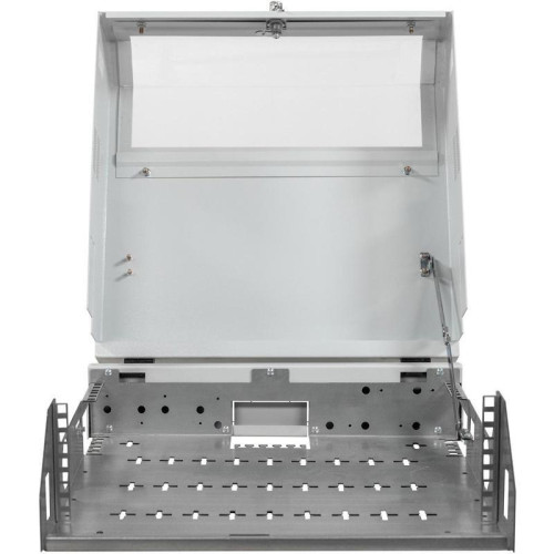 Шкаф коммутационный NTSS (NTSS-SOHO5U) настенный 5U 520x140мм пер.дв.стекл несъемн.бок.пан. 80кг белый 11кг 480мм IP20 металл