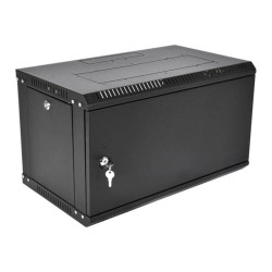 Шкаф коммутационный ЦМО ШРН-Эконом (ШРН-Э-6.500.1-9005) настенный 6U 600x520мм пер.дв.металл 75кг черный 470мм 14.5кг 180град. 345мм IP20 металл