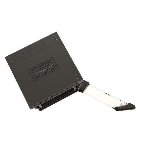 Шкаф коммутационный Hyperline (TWB-1266-GP-RAL9004) настенный 12U 600x600мм пер.дв.стекл 2 бок.пан. 60кг черный 650мм IP20 сталь