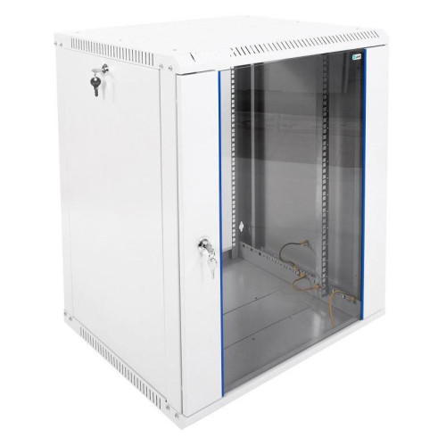 Шкаф коммутационный ЦМО ШРН-ЭКОНОМ (ШРН-Э-15.500) настенный 15U 600x520мм пер.дв.стекл 75кг серый 470мм 23.1кг 180град. 746мм