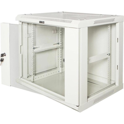 Шкаф коммутационный Lanmaster PRO (TWT-CBWPG-9U-6X8-GY) настенный 9U 600x800мм пер.дв.стекл 60кг серый 700мм 25.8кг 502мм IP20 металл