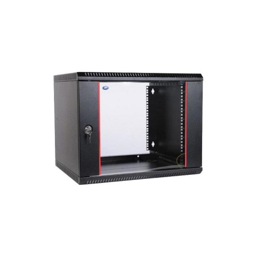 Шкаф коммутационный ЦМО ШРН-ЭКОНОМ (ШРН-Э-6.650-9005) настенный 6U 600x650мм пер.дв.стекл 65кг черный 600мм