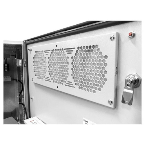 Шкаф коммутационный ЦМО (ШТВ-Н-12.6.5-4ААА-Т1) настенный 12U 600x530мм пер.дв.металл несъемн.бок.пан. 150кг серый 120град. уличный всепогодный с вентилятором с нагревателем укомплектованный