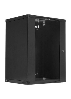 Шкаф коммутационный Lanmaster Next (TWT-CBWNG-18U-6X6-BK) настенный 18U 550x600мм пер.дв.стекл 60кг черный 29кг 988мм IP20