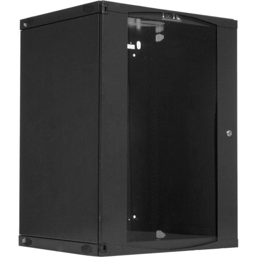 Шкаф коммутационный Lanmaster Next (TWT-CBWNG-18U-6X6-BK) настенный 18U 550x600мм пер.дв.стекл 60кг черный 29кг 988мм IP20