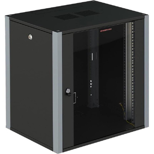 Шкаф коммутационный Sysmatrix (WP 6312.910) настенный 12U 600x350мм пер.дв.стекл 2 бок.пан. 60кг черный 200мм 20кг 585мм IP20 металл