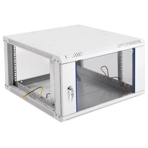 Шкаф коммутационный ЦМО ШРН-ЭКОНОМ (ШРН-Э-6.650) настенный 6U 600x650мм пер.дв.стекл 65кг серый 600мм 17.3кг 180град. 345мм