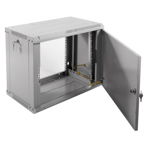 Шкаф коммутационный ЦМО ШРН-Эконом (ШРН-Э-9.350.1) настенный 9U 600x350мм пер.дв.металл 85кг серый 300мм 13.5кг 180град. 476мм IP20 металл