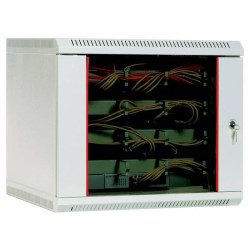 Шкаф коммутационный ЦМО (ШРН-15.650) настенный 15U 600x650мм пер.дв.стекл несъемн.бок.пан. 100кг серый 605мм 26.6кг 180град. 766мм