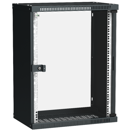 ITK Шкаф LINEA WE 15U 550x350мм дверь стекло черный