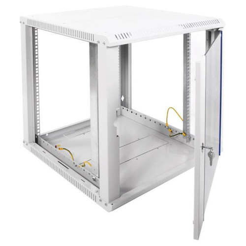 Шкаф коммутационный ЦМО ШРН-ЭКОНОМ (ШРН-Э-12.650) настенный 12U 600x650мм пер.дв.стекл 65кг серый 600мм 23.9кг 180град. 608мм