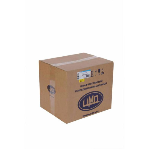 Шкаф коммутационный ЦМО (ШРН-12.650.1) настенный 12U 600x650мм пер.дв.металл несъемн.бок.пан. 100кг серый 605мм 23.1кг 180град. 632мм