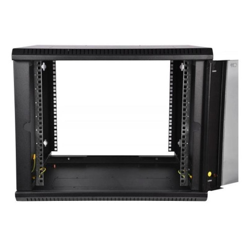 Шкаф коммутационный ЦМО ШРН-ЭКОНОМ (ШРН-Э-12.500-9005) настенный 12U 600x520мм пер.дв.стекл 75кг черный 470мм