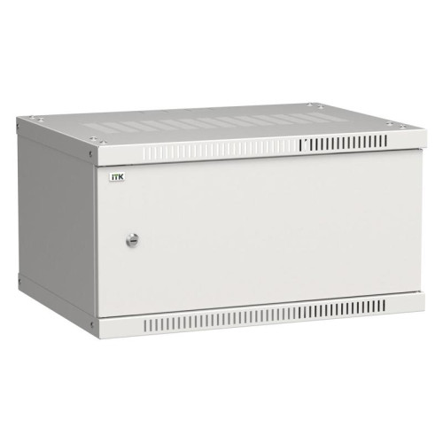 Шкаф коммутационный ITK Linea WE (LWE3-06U64-MF) настенный 6U 600x450мм пер.дв.металл 50кг серый 400мм 200град. 320мм IP20 сталь