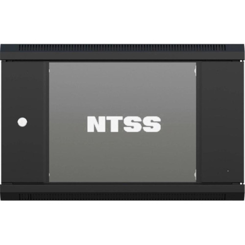 Шкаф коммутационный NTSS NTSS-W9U6045GS-BL настенный 9U 570x450мм пер.дв.стекл 60кг черный 350мм 20.1кг 220град. 370мм IP20 сталь