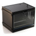 Шкаф коммутационный Hyperline (TWB-FC-1266-GP-RAL9004) настенный 12U 600x600мм пер.дв.стекл 60кг черный 662мм IP20 сталь