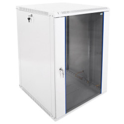 Шкаф коммутационный ЦМО ШРН-ЭКОНОМ (ШРН-Э-18.650) настенный 18U 600x650мм пер.дв.стекл 65кг серый 600мм 31.8кг 180град. 930мм