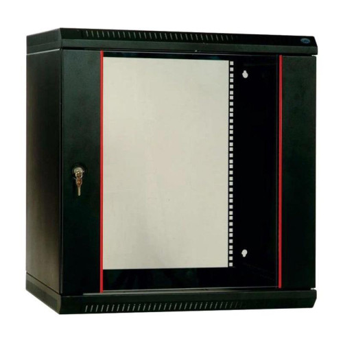 Шкаф коммутационный ЦМО ШРН-Эконом (ШРН-Э-15.350-9005) настенный 15U 600x350мм пер.дв.стекл 85кг черный 300мм 18.63кг 180град. 742мм IP20 сталь