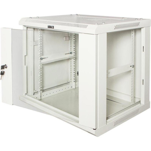 Шкаф коммутационный Lanmaster (TWT-CBWPG-15U-6X6-GY) настенный 15U 600x600мм пер.дв.стекл задн.дв.стал.лист 2 бок.пан. 60кг серый 500мм 33кг 768мм IP20 металл
