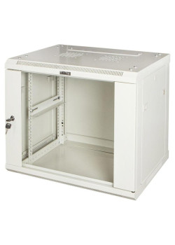 Шкаф коммутационный Lanmaster (TWT-CBWPG-18U-6X8-GY) настенный 18U 600x800мм пер.дв.стекл задн.дв.спл.стал.лист 60кг серый 700мм 45кг 902мм IP20 металл