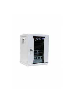 Шкаф коммутационный ЦМО (ШРН-8.255-10) настенный 8U 320x305мм пер.дв.стекл серый 255мм 8.1кг 180град. 420мм