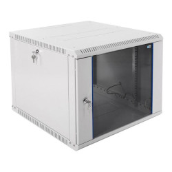 Шкаф коммутационный ЦМО ШРН-ЭКОНОМ (ШРН-Э-9.650) настенный 9U 600x650мм пер.дв.стекл 65кг серый 600мм 20.7кг 180град. 480мм