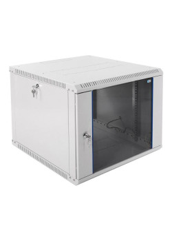 Шкаф коммутационный ЦМО ШРН-ЭКОНОМ (ШРН-Э-9.650) настенный 9U 600x650мм пер.дв.стекл 65кг серый 600мм 20.7кг 180град. 480мм